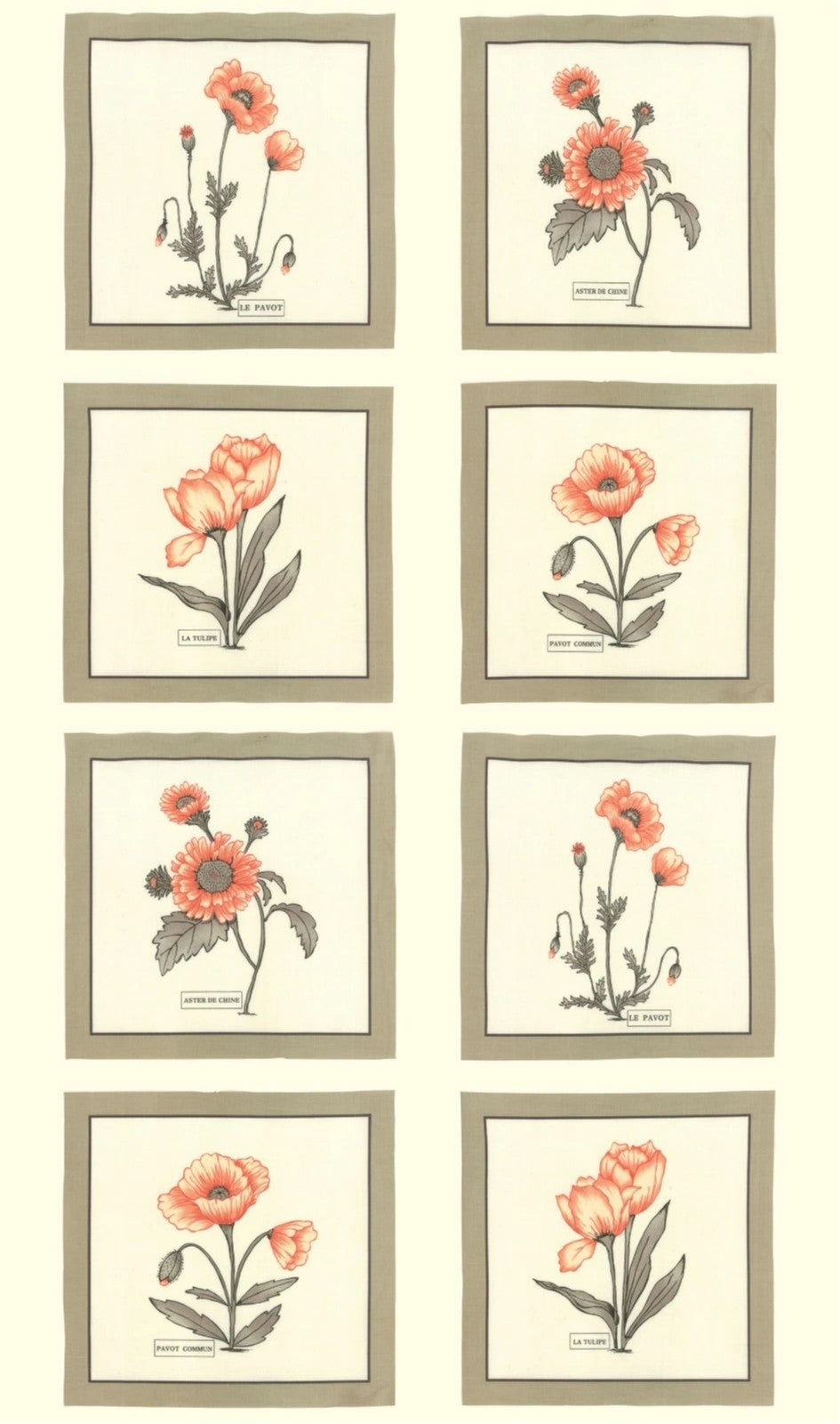 Moda Fabric - Le Pavot Panel (Le Pavot)