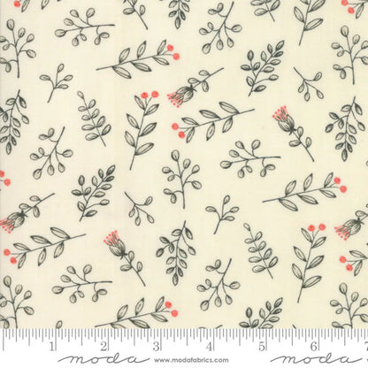Moda Fabric - Floral Nature Drawings Cloud (Le Pavot)