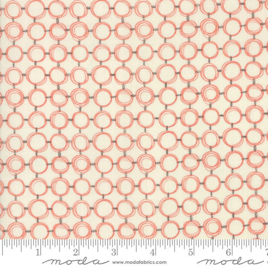 Moda Fabric - Floral Interlocking Circles Natural (Le Pavot)