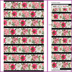 Northcott - Peony Passion Stripe (Bloom) 25191-10