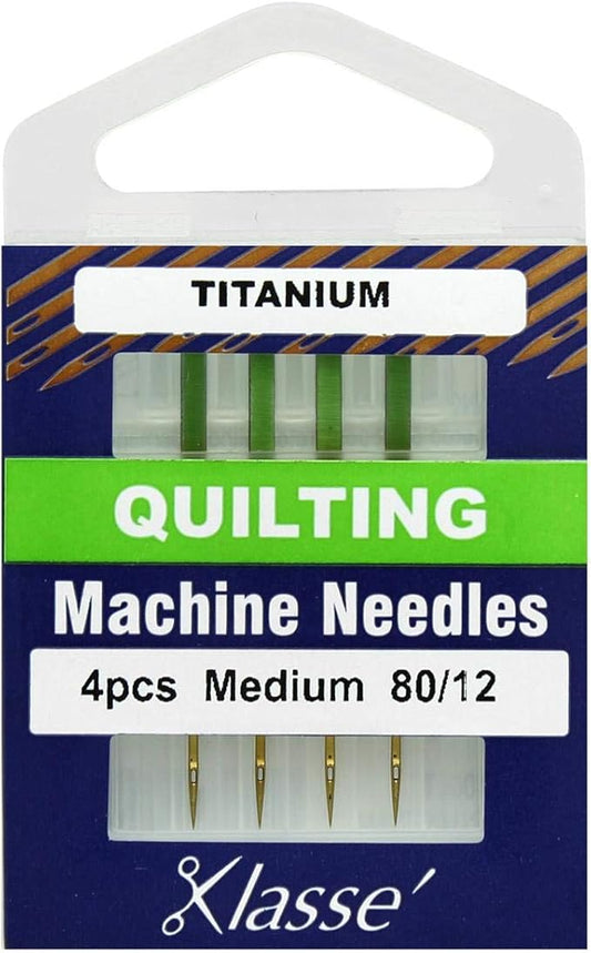 Klassé Quilting Titanium Needles 80/12 4pcs