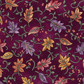 Benartex Fabric - Dancing Leaves Plum (Autumn Breeze)