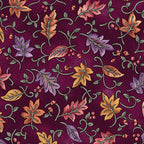 Benartex Fabric - Dancing Leaves Plum (Autumn Breeze)