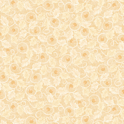 Benartex Fabric - Acorn Twirl Cream (Autumn Breeze)