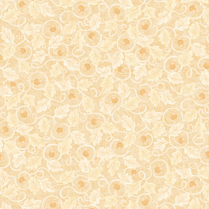 Benartex Fabric - Acorn Twirl Cream (Autumn Breeze)