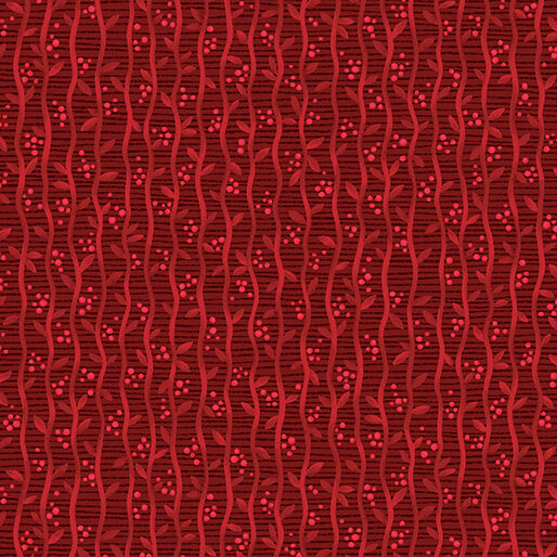 Benartex Fabric - Harvest Stripe Red (Autumn Breeze)