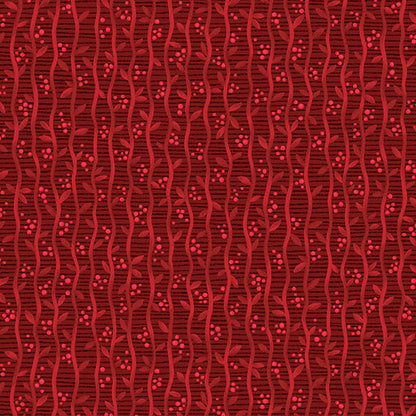 Benartex Fabric - Harvest Stripe Red (Autumn Breeze)