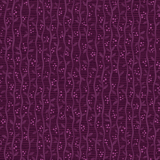 Benartex Fabric - Harvest Stripe Plum (Autumn Breeze)