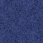 Benartex Fabric - Swirling Winds Navy (Autumn Breeze)