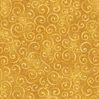 Benartex Fabric - Swirling Winds Gold (Autumn Breeze)