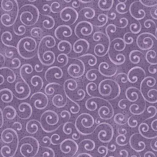 Benartex Fabric - Swirling Winds Purple (Autumn Breeze)