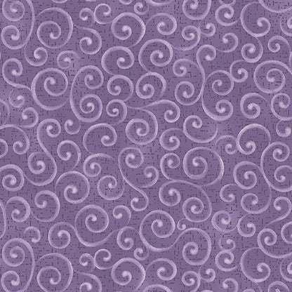Benartex Fabric - Swirling Winds Purple (Autumn Breeze)