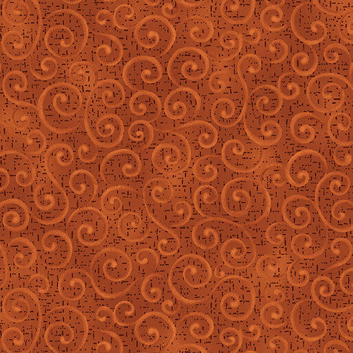 Benartex Fabric - Swirling Winds Chestnut (Autumn Breeze)