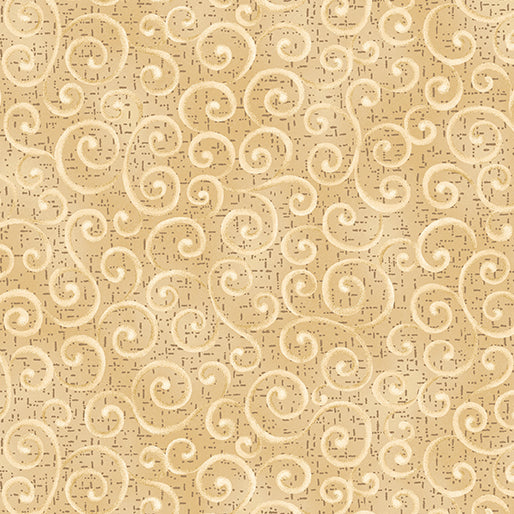 Benartex Fabric - Swirling Winds Toast (Autumn Breeze)