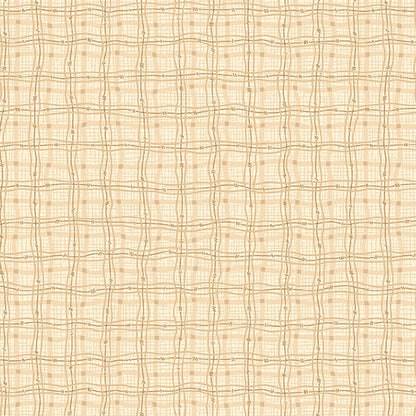 Benartex Fabric - Rambling Plaid Cream (Autumn Breeze)