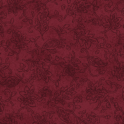 Benartex Fabric - Drifting Silhouette Wine (Autumn Breeze)
