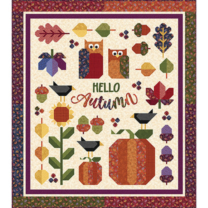 Benartex Fabric - Acorn Twirl Cream (Autumn Breeze)