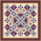 Benartex Fabric - Dancing Leaves Plum (Autumn Breeze)