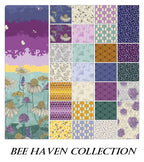 Benartex Fabric - Meadow Toss Plum (Bee Haven)