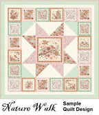 Benartex Fabric - Twigs Rose (Bird Song)