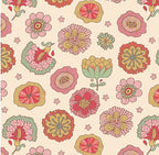 Benartex Fabric - Happy Flower Rose (Bird Song)