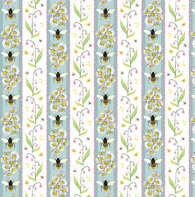 BENARTEX - Honeyland Stripe Lt. Prairie Sky (A Wildflower Heart)