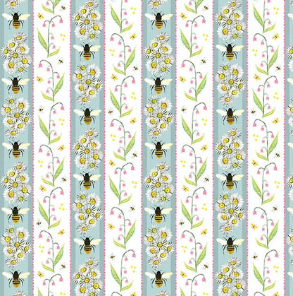 BENARTEX - Honeyland Stripe Lt. Prairie Sky (A Wildflower Heart)