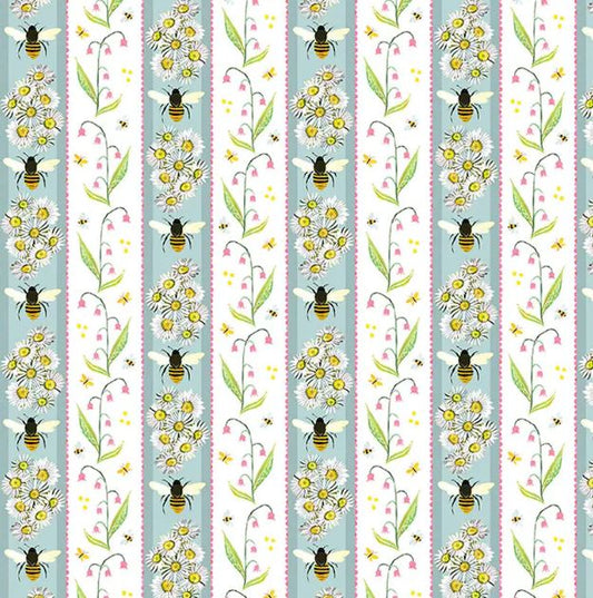 BENARTEX - Honeyland Stripe Lt. Prairie Sky (A Wildflower Heart)