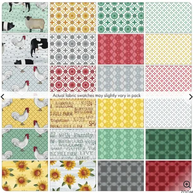 Benartex Spring Hill Farm 42-Piece Layer Cake Set (10" Squares)