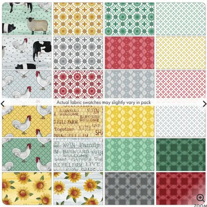 Benartex Spring Hill Farm 42-Piece Layer Cake Set (10" Squares)
