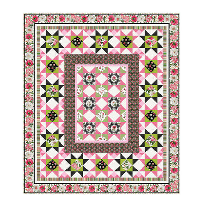 Northcott Fabric - Garden Words in Green (Bloom)