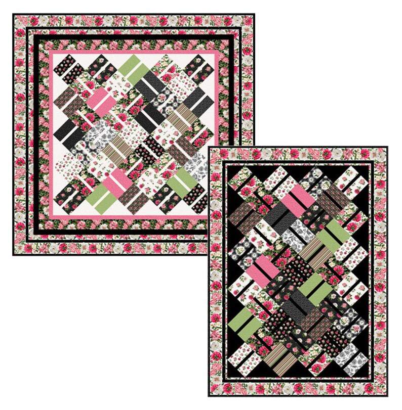 Northcott - Peony Passion Stripe (Bloom) 25191-10