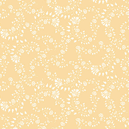Benartex Fabric - Floral Trail Yellow (Chalk Barn)