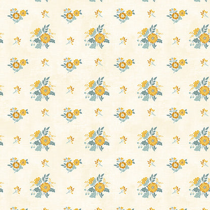 Benartex Fabric - Chalk Paint Small Floral Lt Yellow (Chalk Barn)