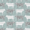 Benartex - Calico Cows Medium Teal (Chalk Barn) 16320-83