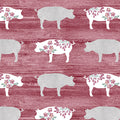 Benartex - Pretty Pigs Red (Chalk Barn) 16322-10