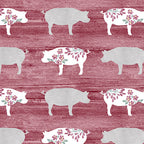 Benartex - Pretty Pigs Red (Chalk Barn) 16322-10