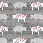 Benartex - Pretty Pigs Red (Chalk Barn) 16322-10