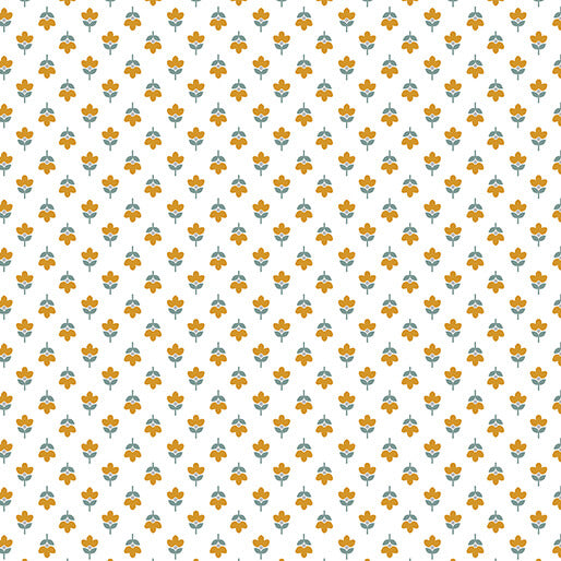 Benartex Fabric - Tiny Bud Gold (Chalk Barn)