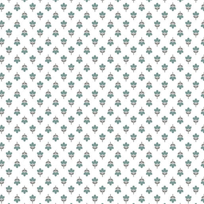 Benartex Fabric - Tiny Bud Teal (Chalk Barn)