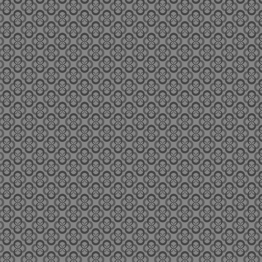 Benartex Fabric - Chalk Block Print Charcoal (Chalk Barn)