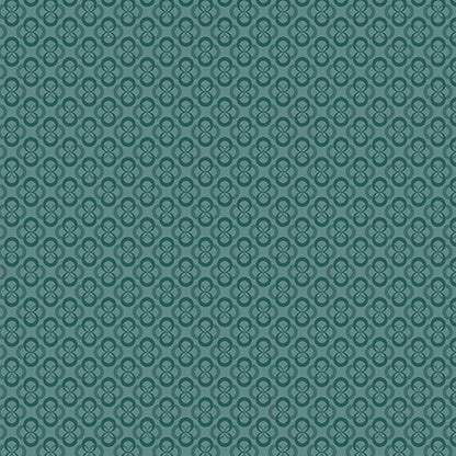 Benartex Fabric - Chalk Block Print Teal (Chalk Barn)