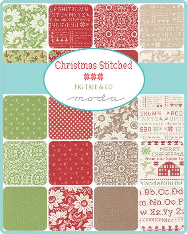 Moda Fabric - Christmas Stitched Snow Multi (Christmas Stitched)