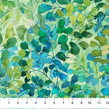 Northcott - Tree Water Texture Green (Morning Light) 25284-72