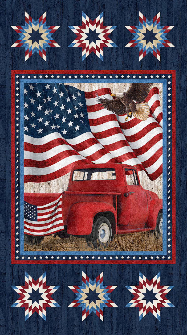 NORTHCOTT - Stars & Stripes Panel Navy/Multi (Stonehenge) 25335-49
