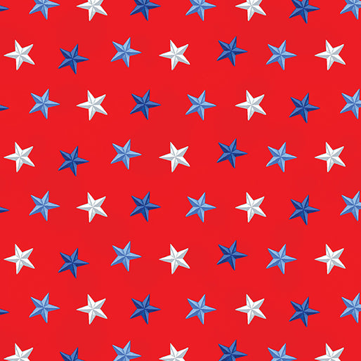 Benartex - Stars of Freedom Red (Faith, Family, Freedom) 14830-10