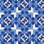 Benartex - Patriotic Geo Blue (Faith, Family, Freedom) 14832-54