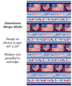 Benartex - Americana Stripe Multi (Faith, Family, Freedom) 14833-99