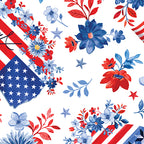 Benartex - America the Beautiful White (Faith, Family, Freedom) 14835-09