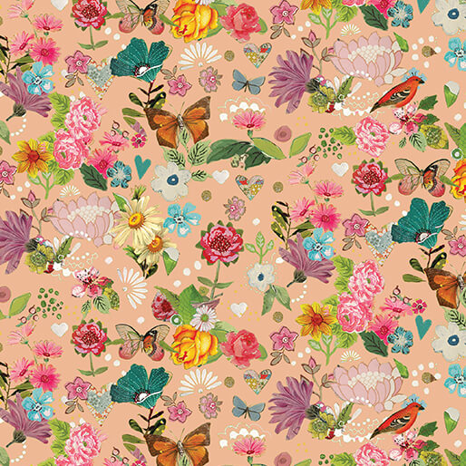 BENARTEX - Sunshine Floral Peach (Follow Your Joy) 16660-37